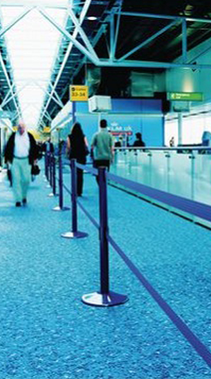 Szalagos kordonoszlop állvány