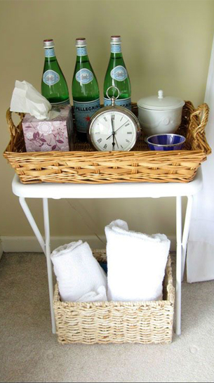 Hotel szoba welcome tálca