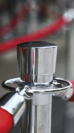 Króm köteles kordonoszlop